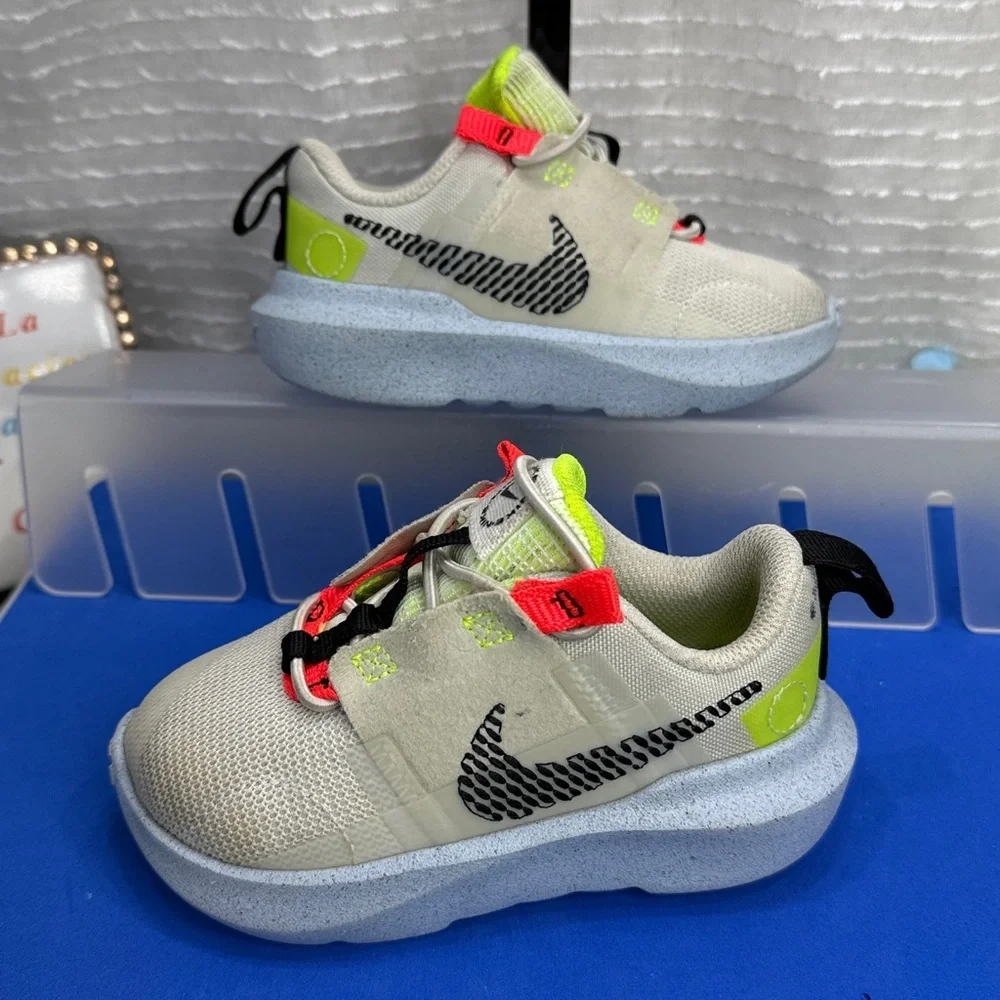 (S0) Nike Crater Impact DB3553-010 Unisex Kids' Lace-Up Multi-Color Sneakers, 7C